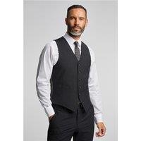 Jeff Banks Regular Fit Black Travel Men's Suit Waistcoat by Suit Direct