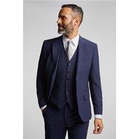 Jeff Banks Regular Fit Navy Blue Travel Men's Suit Jacket by Suit Direct