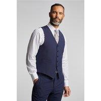 Jeff Banks Regular Fit Navy Blue Travel Men's Suit Waistcoat by Suit Direct