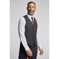 Jeff Banks Regular Fit Charcoal Grey Travel Men's Suit Waistcoat by Suit Direct