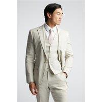 Alexandre Tailored Fit Sand Linen Men's Suit Jacket
