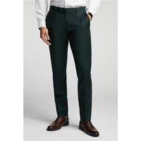 Alexandre of England Tailored Fit Bottle Green Twill Men's Trousers by Suit Direct