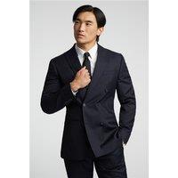 Alexandre of England Tailored Fit Navy Blue Stripe Double Breasted Men's Suit Jacket by Suit Direct