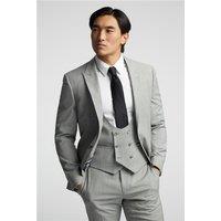 Alexandre of England Tailored Fit Ice Grey Check Men's Suit Jacket