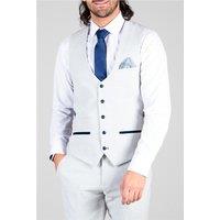 Marc Darcy Slim Fit Bromley Stone Check Waistcoat