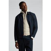 Limehaus Relaxed Fit Navy Blue Zip Jacket by Suit Direct