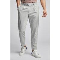 Limehaus Relaxed Fit Grey Pleated Men's Trousers