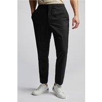 Limehaus Slim Fit Black Drawstring Men's Trousers by Suit Direct