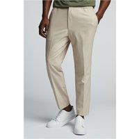 Limehaus Slim Fit Stone Drawstring Men's Trousers. Beige by Suit Direct