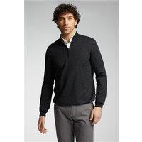 Limehaus Merino Knit Zip Turtle Neck Jumper Grey