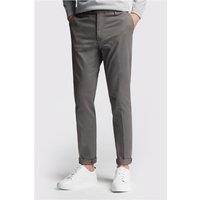 Limehaus Tailored Fit Grey Chinos, Cotton