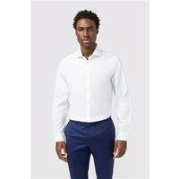 Alexandre White Mens Poplin Shirt, Long Sleeve, Egyptian Cotton, Tailored Fit