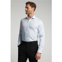 Alexandre Blue Mens Shirt, Long Sleeve, Egyptian Cotton, Tailored Fit