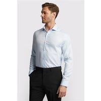 Alexandre Blue Mens Shirt, Long Sleeve, Egyptian Cotton, Tailored Fit