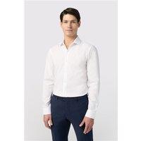 Limehaus White Mens Shirt, Long Sleeve, Slim fit, Stretch Fabric