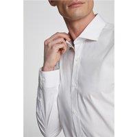 Limehaus White Mens Shirt, Long Sleeve, Slim fit, Stretch Fabric