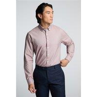 Limehaus Raspberry Mens Oxford Regular Fit Shirt, Long Sleeve