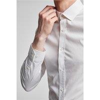 Limehaus White Mens Regular Fit Shirt, Long Sleeve, Stretch Fabric
