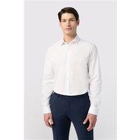 Limehaus White Mens Regular Fit Shirt, Long Sleeve, Stretch Fabric