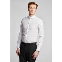 Limehaus White Mens Regular Fit Shirt, Long Sleeve, Double Cuff, Stretch Fabric