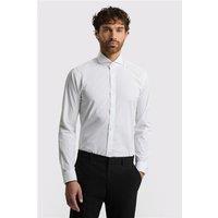 Limehaus White Mens Shirt, Long Sleeve, Slim fit, Stretch Fabric