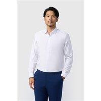 Limehaus White Mens Shirt, Long Sleeve, Tailored Fit, Stretch Fabric