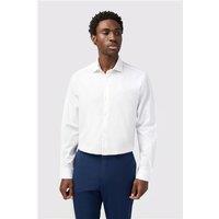 Limehaus White Mens Shirt, Long Sleeve, Tailored Fit, Stretch Fabric