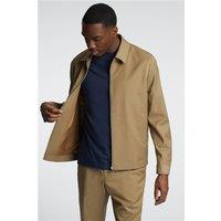 Limehaus Relaxed Fit Tobacco Zip Jacket by Suit Direct