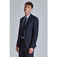 Ted Baker Textured Check Navy Men's Slim Fit Suit Jacket by Suit Direct