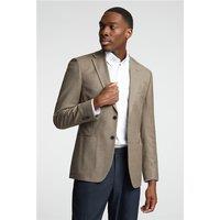 Alexandre of England Oatmeal Hopsack Wool Mens Tailored Fit Casual Formal Blazer by Suit Direct