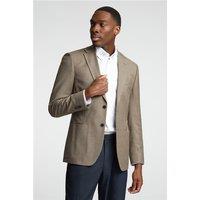 Alexandre Oatmeal Hopsack Wool Mens Tailored Fit Casual Formal Blazer