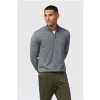 Melka Grey Zip Neck Jumper Grey