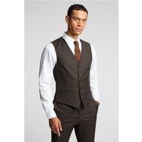 Farah Slim Fit Austin Chocolate Flannel Waistcoat