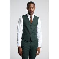 Farah Slim Fit Austin Green Flannel Waistcoat by Suit Direct