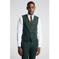 Farah Slim Fit Austin Green Flannel Waistcoat