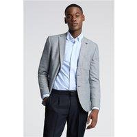 Farah Slim Fit Blue and White Houndstooth Mens Casual Formal Blazer