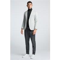 Farah Slim Fit Grey Mini Puppytooth Knit Mens Casual Blazer