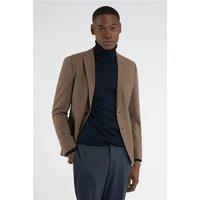 Farah Slim Fit Toffee Flannel Men's Suit Jacket