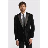 Limehaus Regular Fit Black Velvet Jacket