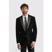 Limehaus Regular Fit Black Velvet Jacket