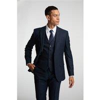Alexandre Tailored Fit Navy Blue Flannel Men's Suit Jacket