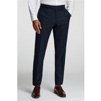 Alexandre Tailored Fit Navy Blue Flannel Men's Trousers