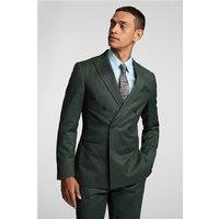 Alexandre Tailored Fit Forest Green Flannel Men's Suit Jacket
