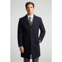 Alexandre Cashmere Blend Navy Blue Overcoat