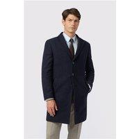 Alexandre Cashmere Blend Navy Blue Overcoat