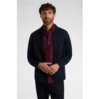 Melka Zip Through Cardigan Navy Blue by Suit Direct