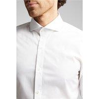 Limehaus White Mens Regular Fit Shirt, Long Sleeve, Double Cuff