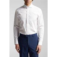 Limehaus White Mens Regular Fit Shirt, Long Sleeve, Double Cuff