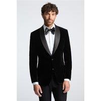 Limehaus Slim Fit Black Velvet Mens Blazer