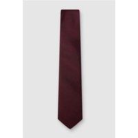 Limehaus Regular Plain Burgundy Tie Red